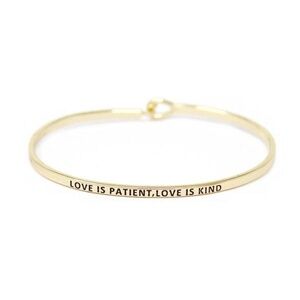 LOVE IS PATIENT, LOVE IS KIND MESSAGE BRACELET